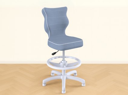 Ergonomická židle bez koleček pro děti k psacímu stolu MODRÁ