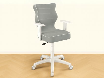 Studentská židle s opěrkami k psacímu stolu ŠEDÁ