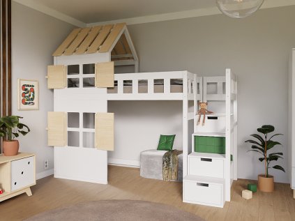 chaloupka vyvysena polovicni strecha produktovka