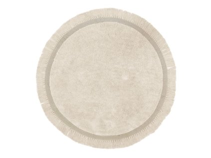 24264 2 bezovy kulaty koberec fant s trasnemi