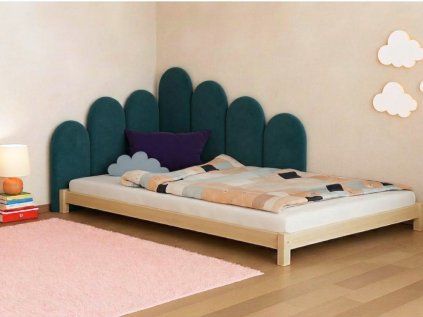 Nástěnný čalouněný panel VELVET ve tvaru oblouku