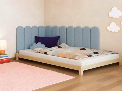 Zaoblený čalouněný panel za zeď