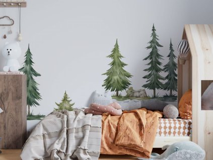 Samolepka na zeď LES do dětského pokoje