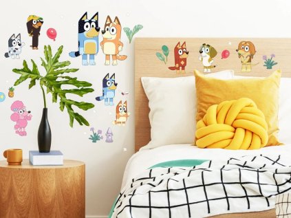 Samolepka na zeď s motivem přátelé BLUEY