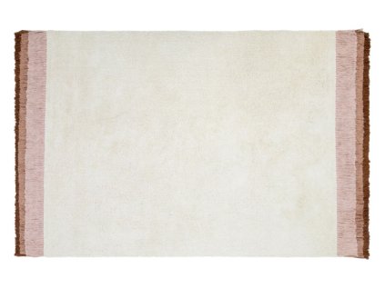 Krémový obdélníkový koberec IRIS s třásněmi
