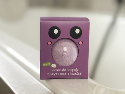 Pěnová koupelová bomba pro děti z levandule lékařské, 100 % BIO