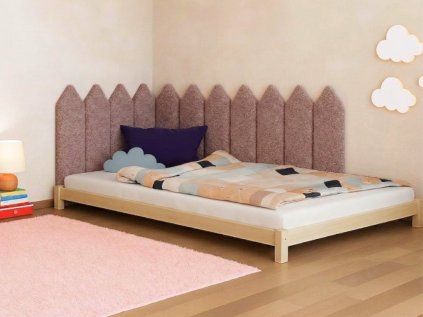 Čalouněný panel na zeď BOUCLÉ ve tvaru plotku