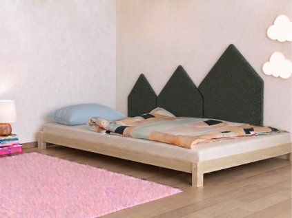 Čalouněný panel na zeď HORY z látky BOUCLÉ - pravá strana