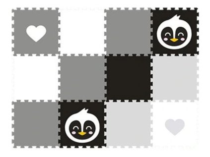 Hrací pěnové puzzle do dětského pokoje 12 dílů TUČŇÁK SE SRDCEM