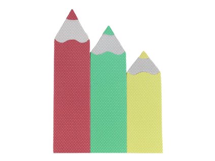 Dětská samolepící nástěnka PASTELKY z pěnového materiálu