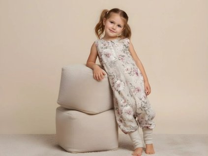 Lehký spací pytel s nohavicemi KVĚTY