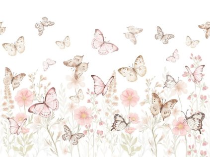 Dětský nástěnný mural MOTÝLI