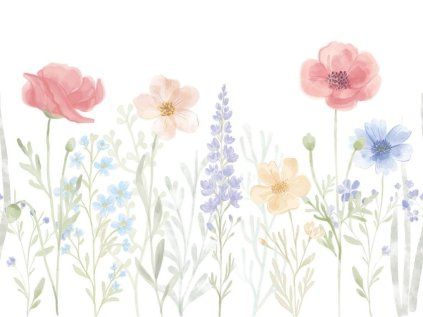 25802 detsky nastenny mural jarni kvetiny