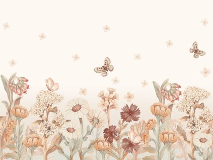 Velkoplošná tapeta mural LUČNÍ KVÍTÍ do dětského pokoje