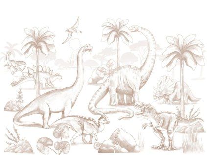 25820 velkoplosna tapeta mural dinosauri do detskeho pokoje