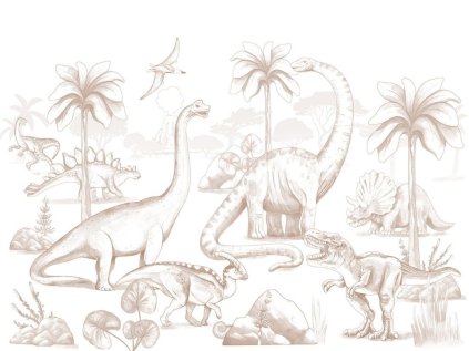 Velkoplošná tapeta mural DINOSAUŘI do dětského pokoje