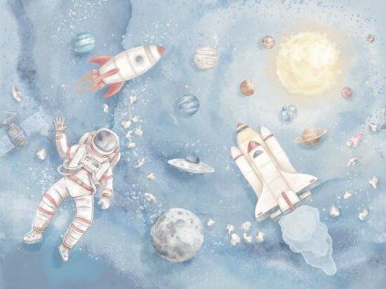 25829 detsky nastenny mural vesmir