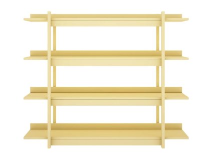 Dřevěná nástěná knihovna FRAME vanilková