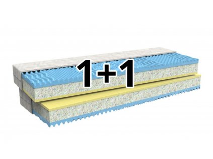 1+1 Pěnová matrace DITA s paměťovou pěnou a pevným středem