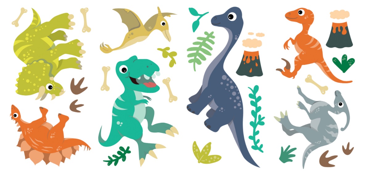 Samolepky na stěnu DINOSAUŘI do klučičího pokoje (obrázek 4)
