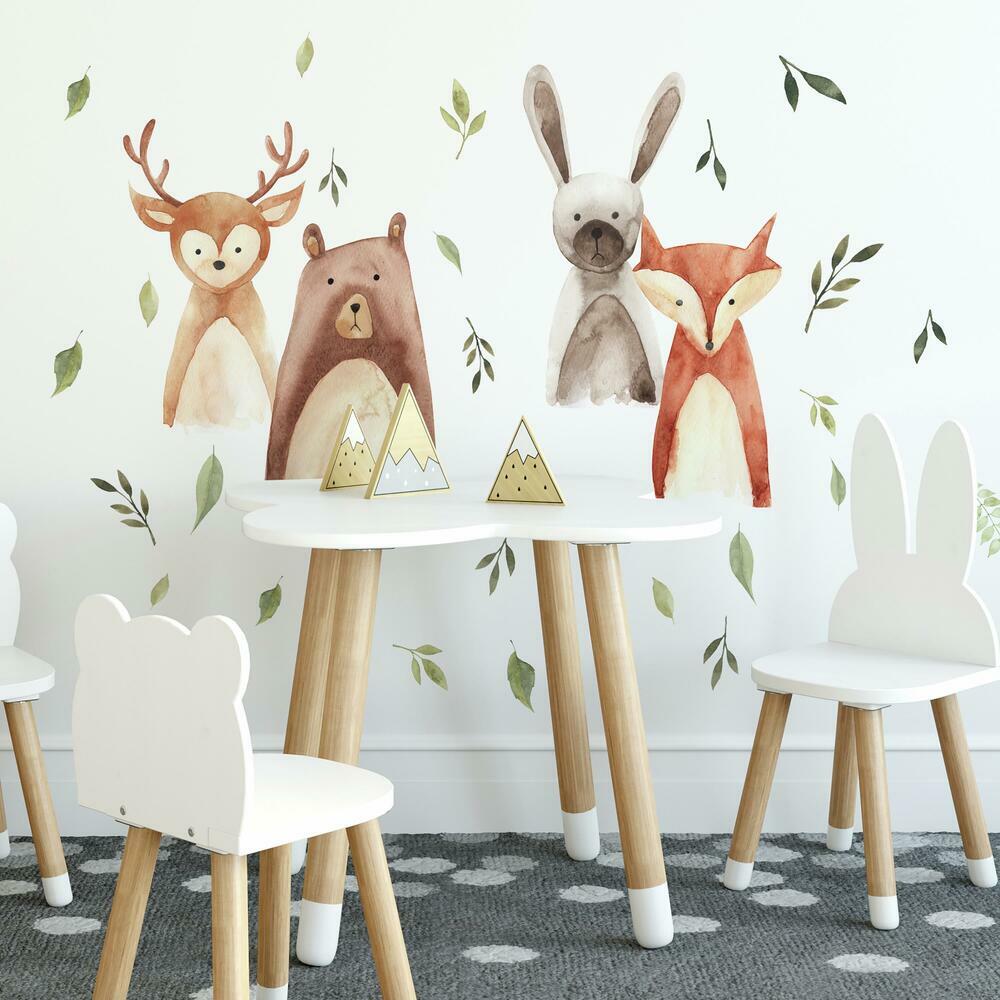 York Wallcoverings Samolepky na stěnu LESNÍ ZVÍŘATA