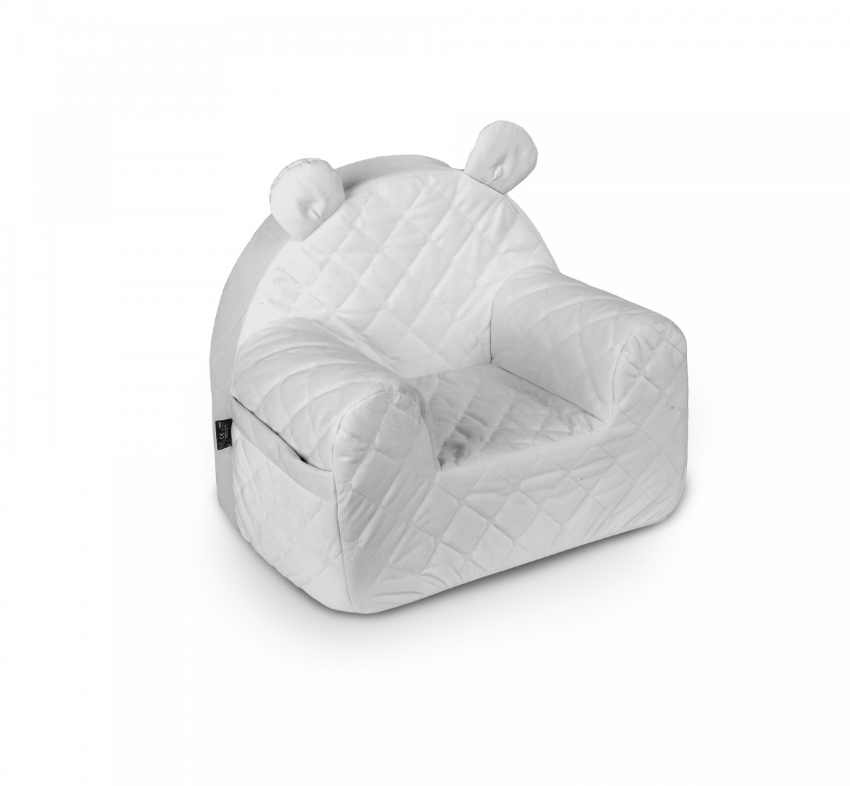 Levně Polstrované designové křeslo pro děti ŠEDÁ