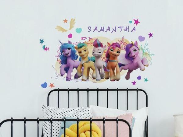 York Wallcoverings Samolepky s pohádkovým motivem MY LITTLE PONY se jménem vašeho dítěte