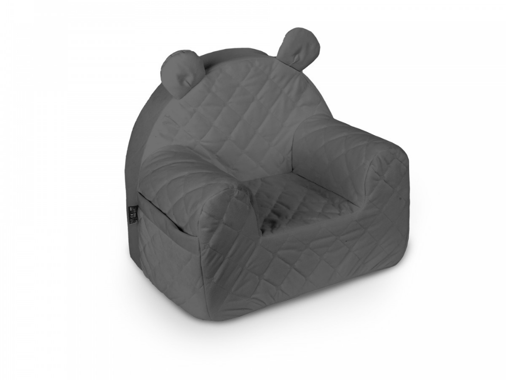 Levně Designové dětské křesílko TMAVĚ ŠEDÁ