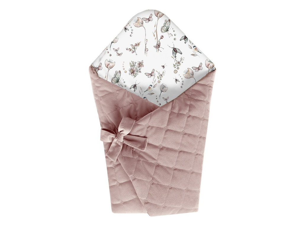 Kojenecká sametová zavinovačka PŘÍRODA pro miminka do postýlky