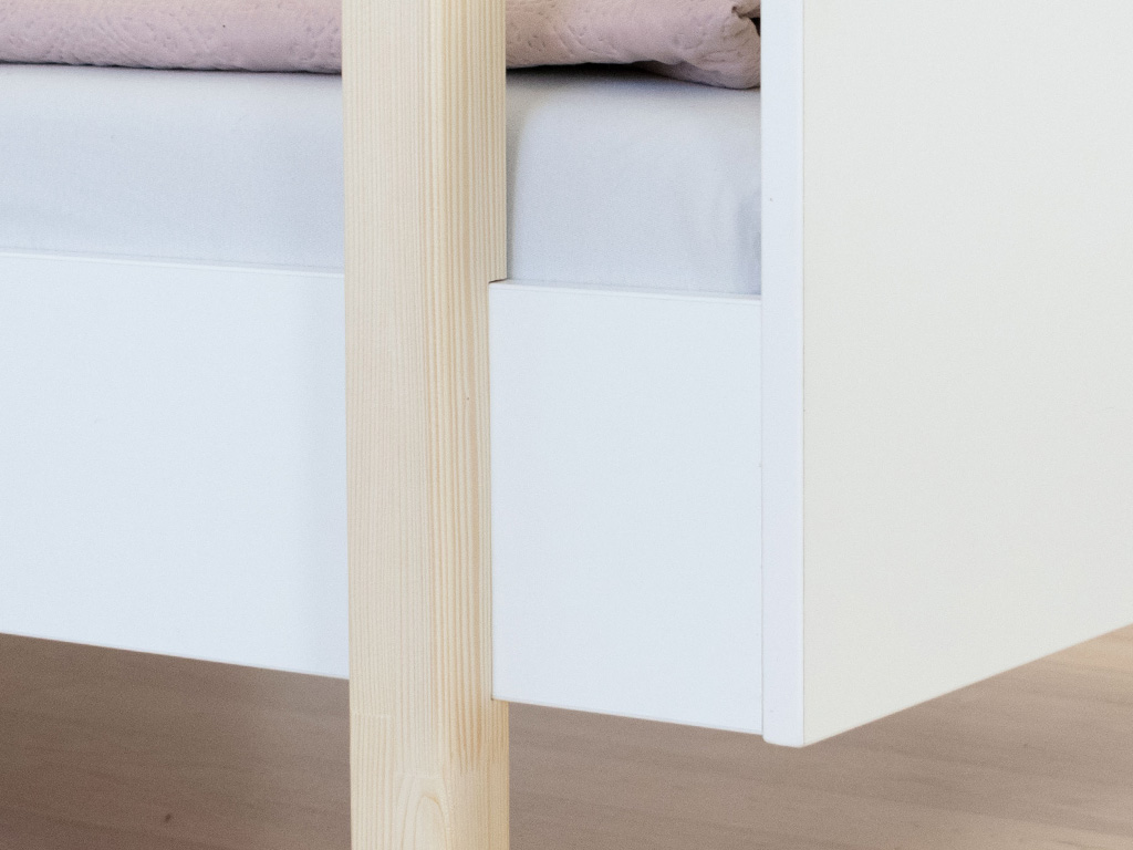 Benlemi Dětská domečková postel MODULAR s předním štítem Zvolte rozměr: 90x200 cm, Zvolte variantu: Bez čela (obrázek 3)