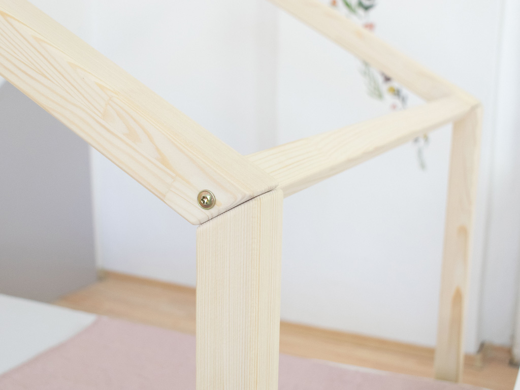 Benlemi Dětská domečková postel MODULAR s předním štítem Zvolte rozměr: 90x200 cm, Zvolte variantu: Bez čela (obrázek 4)