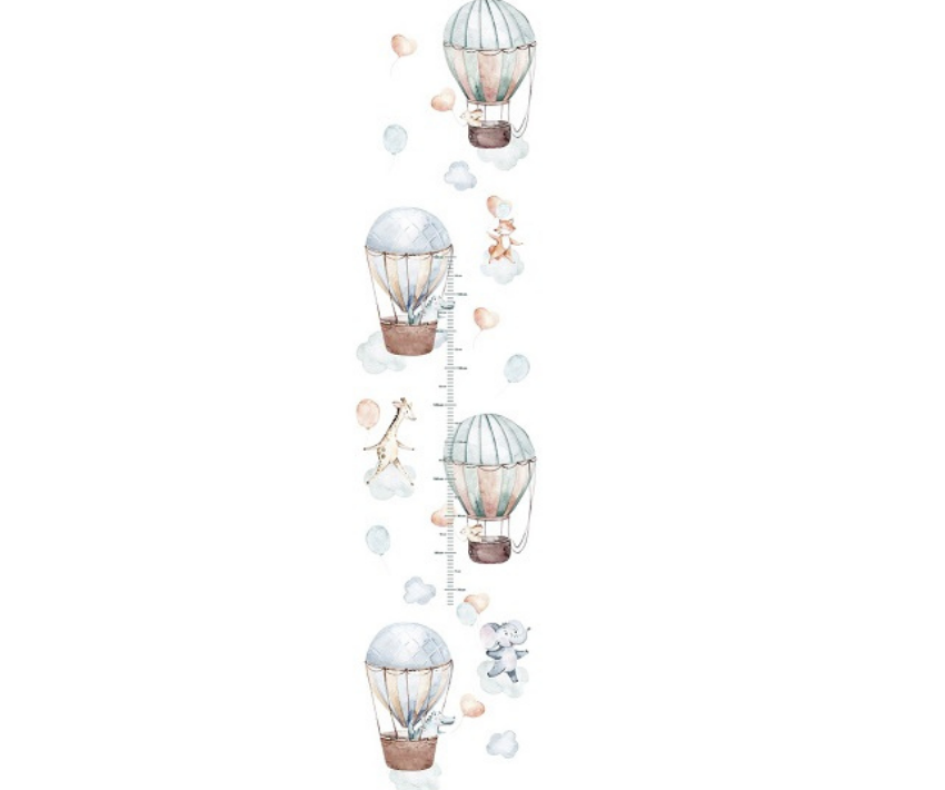Levně Dětský nástěnný akvarelový metr BALONY