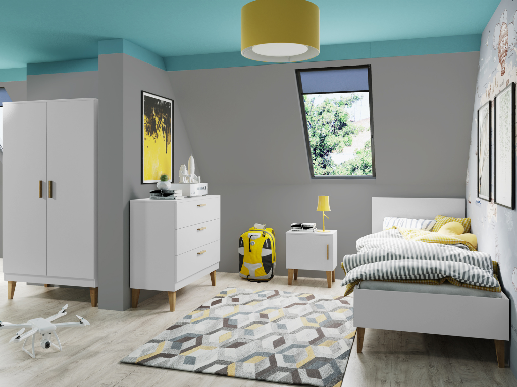 Designový dětský pokoj KUBI Zvolte barvu: Bílá
