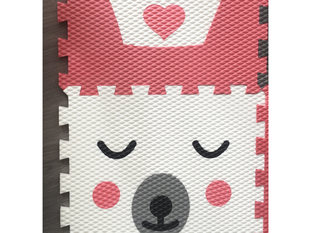 Pěnová puzzle podlaha do dětského pokoje 9 dílů RŮŽOVÁ KORUNKA (obrázek 4)