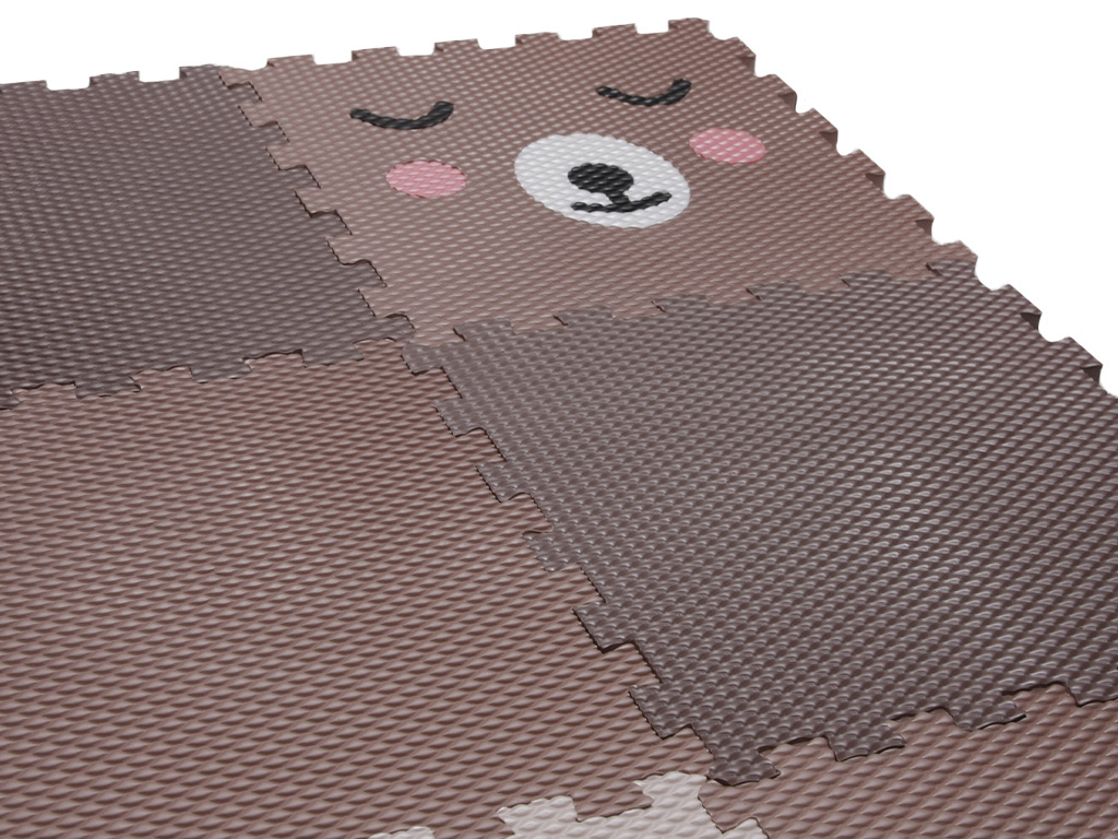 Pěnová puzzle podlaha 12 dílů TLAPKY A MEDVĚD do dětského pokoje (obrázek 5)