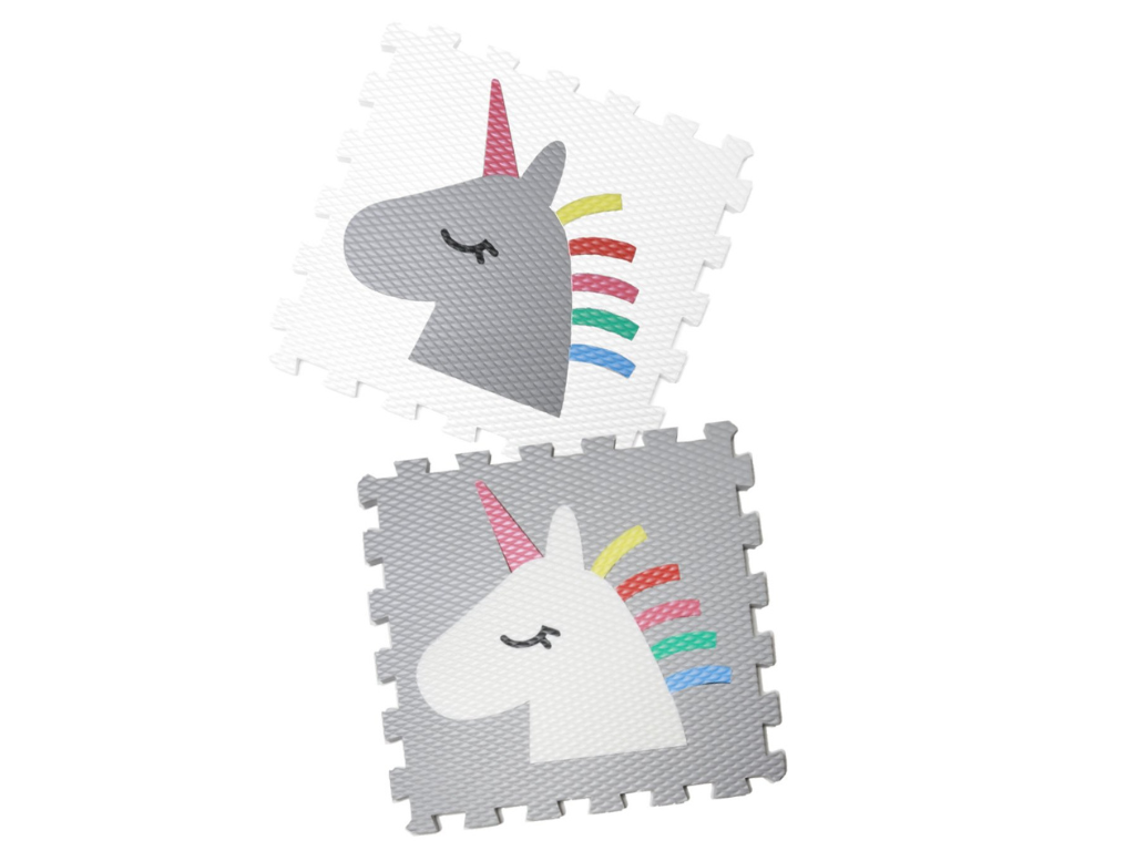 Šedá pěnová podlaha puzzle 16 dílů JEDNOROŽEC (obrázek 9)