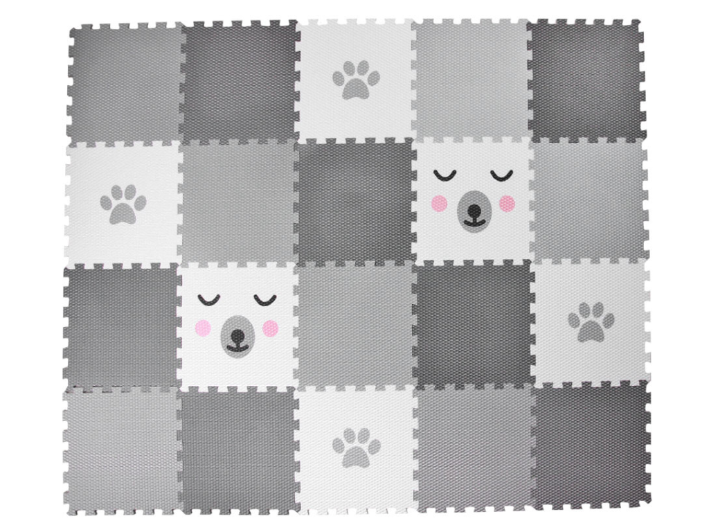 Levně Pěnová hrací podlaha puzzle 20 dílů TLAPKA A MEDVĚD