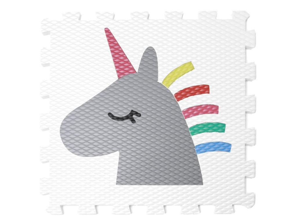 Pěnová hrací podlaha puzzle 25 dílů HNĚDO-BÍLÁ se zvířátky (obrázek 9)
