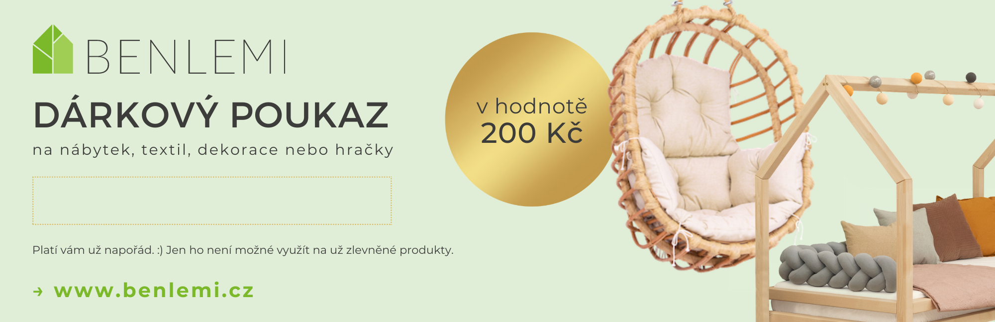 Benlemi Dárkový poukaz v hodnotě 200 Kč