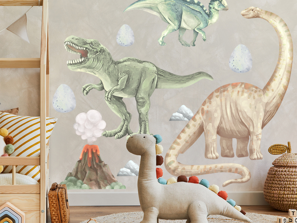 Levně Samolepky na zeď do dětského pokoje DINOSAUŘI