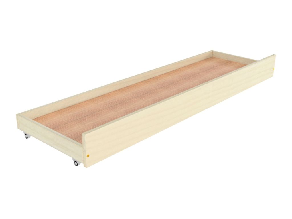 Levně Benlemi Úložný dřevěný šuplík STORAGE pod postel na kolečkách Zvolte barvu: Bílá, Zvolte rozměr: 55x180 cm (pod postel o délce 190 cm), Zvolte varian…