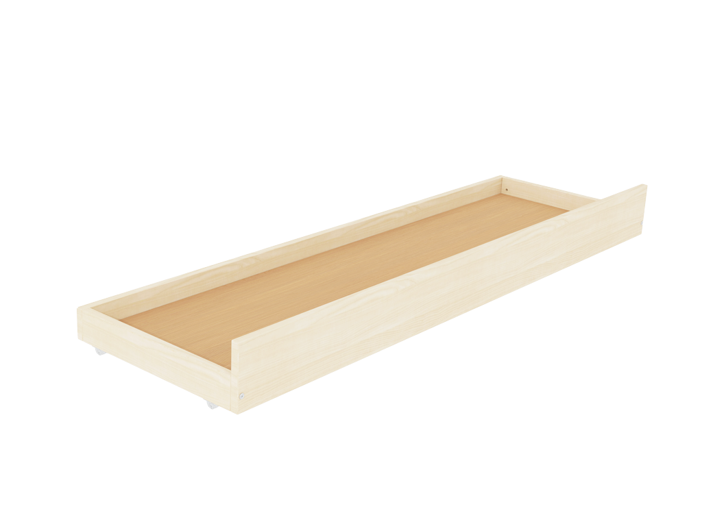 Benlemi Úložný dřevěný šuplík STORAGE pod postel na kolečkách Zvolte barvu: Světle šedá, Zvolte rozměr: 55x190 cm (pod postel o délce 200 cm)