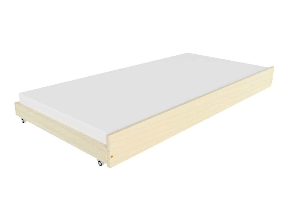 Levně Benlemi Dřevěná výsuvná přistýlka SLEEP pod postel na kolečkách s vysokým čelem Zvolte barvu: Béžová, Zvolte rozměr: 80x150 cm (pod postel 80x160 cm)…