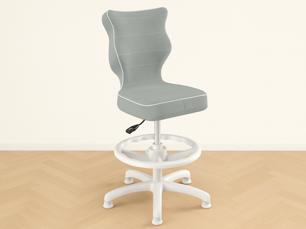 Levně Dětská ergonomická židle k psacímu stolu ŠEDÁ Zvolte rozměr: dítě 119 - 142 cm (výška stolu 68 - 81 cm)