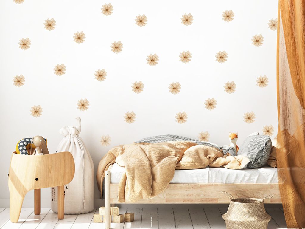 Levně Nástěnné samolepky SEDMIKRÁSKY do dětského pokoje BOHO