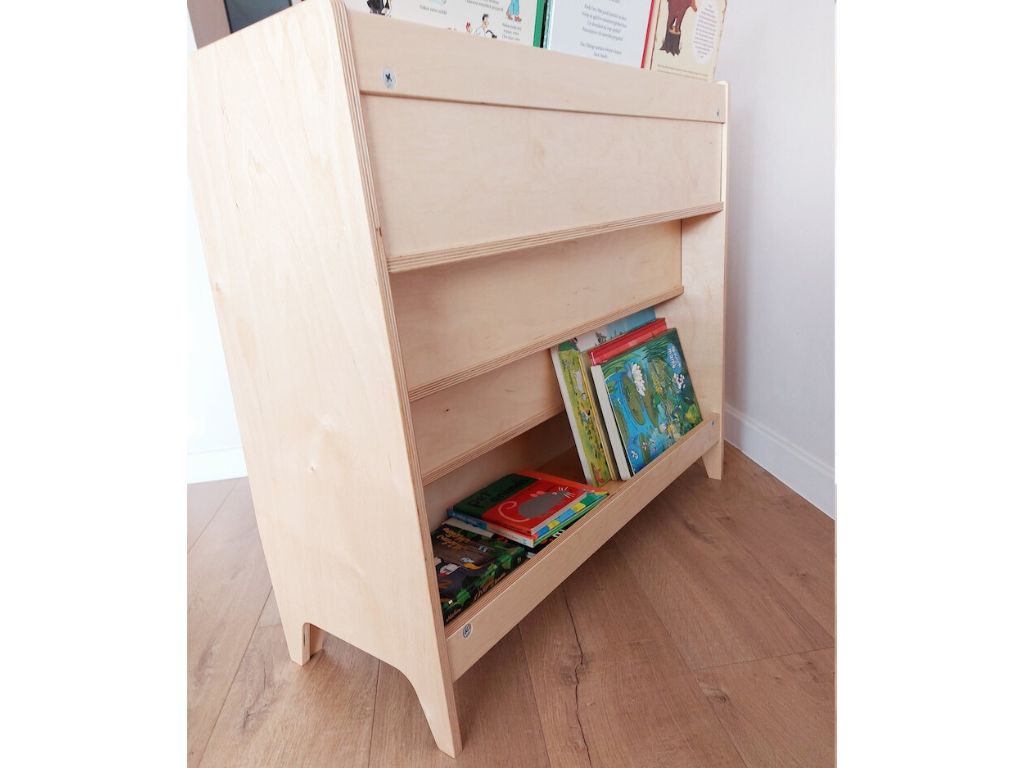 Montessori knihovna do dětského pokoje s počítadlem Zvolte barvu: Nelakovaná (obrázek 6)