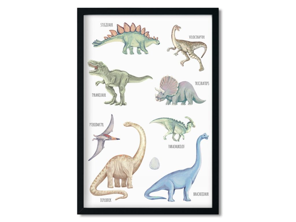 Levně Plakát do dětského pokoje DINOSAUŘI Zvolte rozměr: 20 x 30 cm