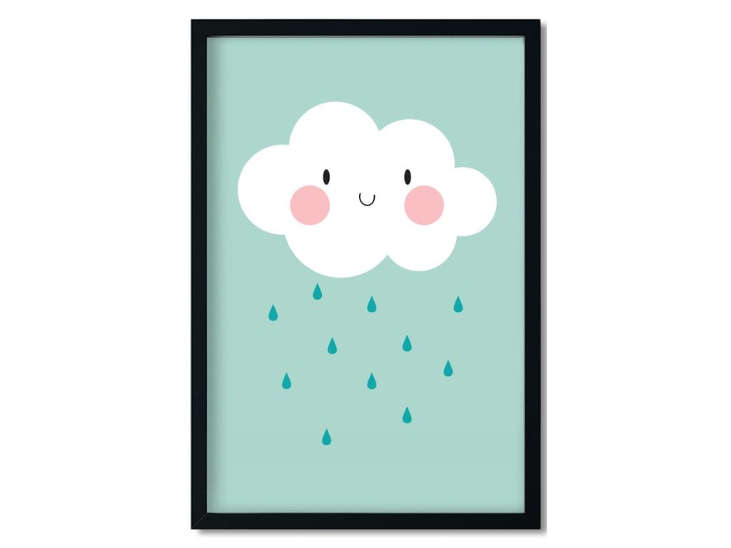Levně Plakát na zeď MRAK do dětského pokoje MINT Zvolte rozměr: 20 x 30 cm