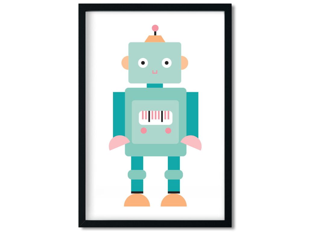 Levně Dětský plakát ROBOT na zeď Zvolte rozměr: 20 x 30 cm