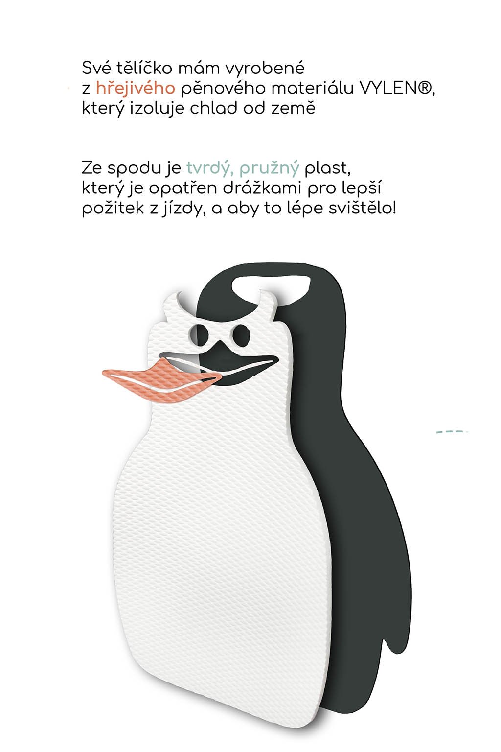 Dětský pěnový kluzák na sníh MALÝ TUKI (obrázek 5)